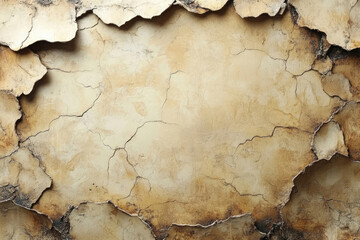 Fototapeta premium Textured Abstract Rock Wall in a Minimal Beige Palette