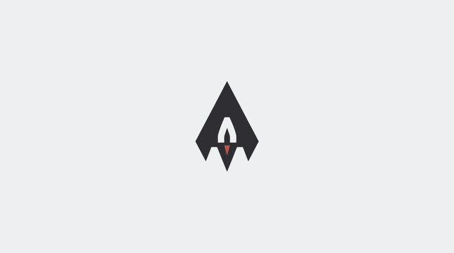 Black abstract arrowhead logo emblem