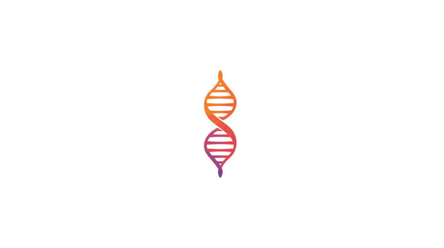 Gradient DNA double helix icon for science research.