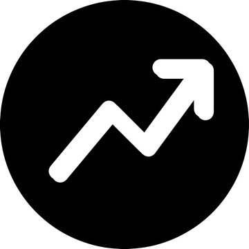 Upward Trending Arrow Growth Symbol for Business Success
