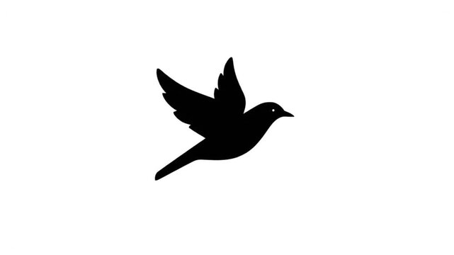 black silhouette of a bird