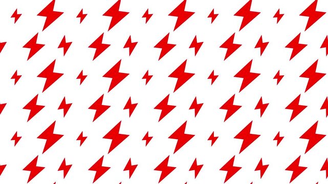 Seamless Red Lightning Bolt Pattern for Modern Graphic Design Backgrounds