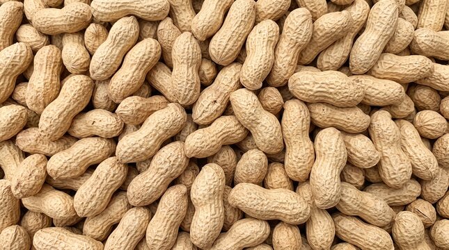 Pile of whole roasted peanuts in shells texture
