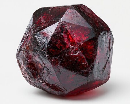 Raw Ruby Gemstone, Unpolished, Red Crystal