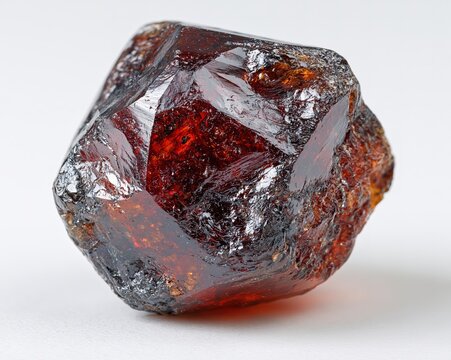 Raw Garnet Crystal, Shiny Red Gemstone