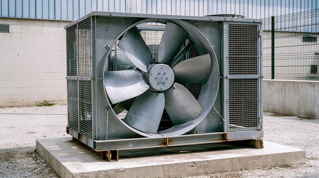 Outdoor Air Handling Unit with Large Fans