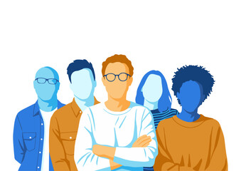 Fototapeta premium people group illustration vector