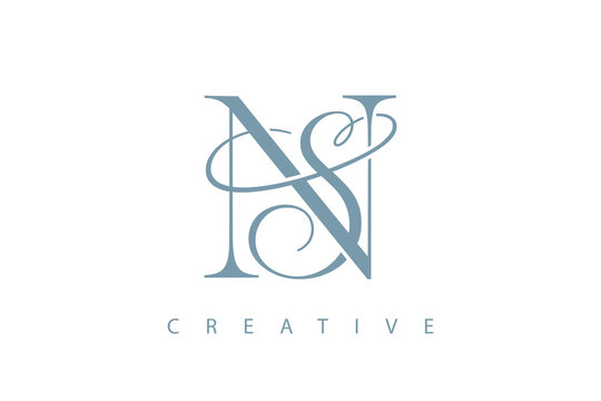 elegant NS letter monogram logo vector design