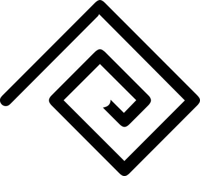 Abstract Spiral Arrow Symbol for Growth, Progress and Direction