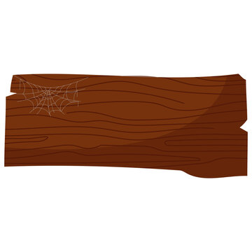 Halloween Wooden Sign with Spider Web