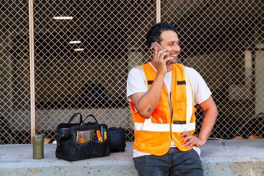 construction worker in city