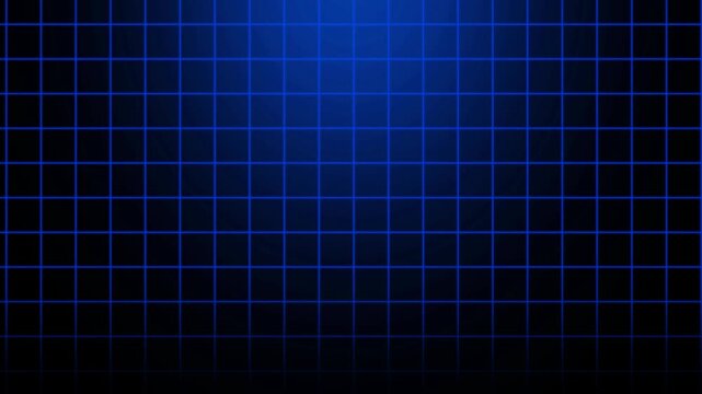 Abstract blue background with geometric grid motion video looped, Horizontal grid tech Background Loop Animation. grid square pattern background with moving straight line graph paper background