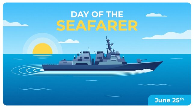 Day of the seafarer pixel art ship celebration