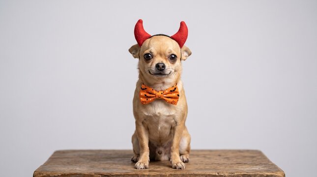 Chihuahua in devil gear