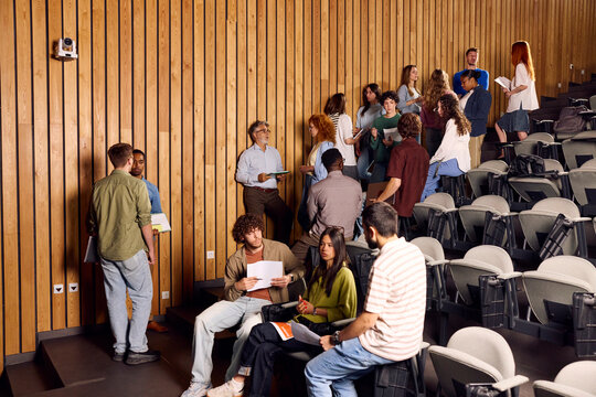 Lecture break at the university