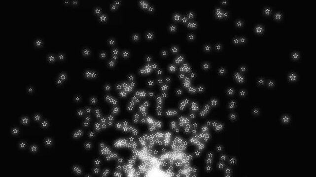 Animation of lots of white question marks moving on black background, falling and floating symbols, mysterious confused effect, motion pattern graphics, glowing particles, 4k video.
