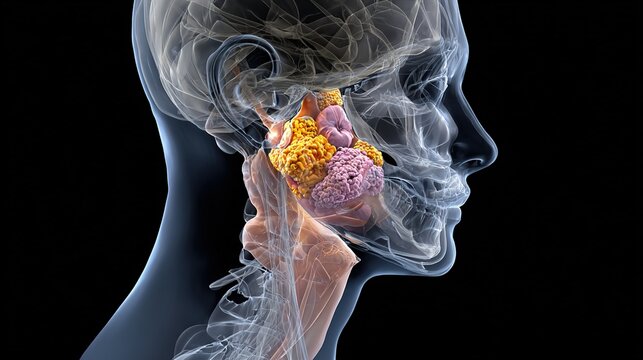 Mumps Virus Infection Medical Animation Showing Parotitis Inflammation, Salivary Gland Swelling, Viral Transmission, Immune Response, Vaccination, Disease Prevention and Public Health Education Concep