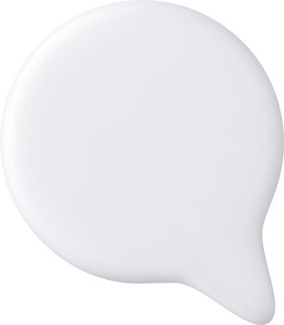 3d Blank speech bubble pin