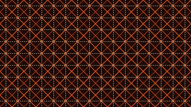 Seamless Geometric Lattice Background Pattern in Rich Brown and Orange Tones