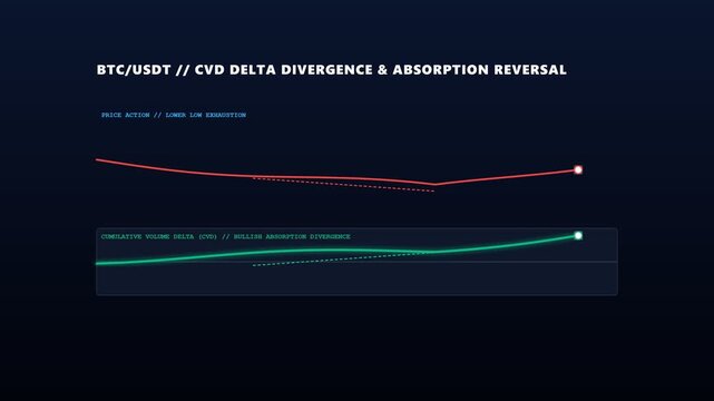 Crypto market technical analysis: BTC divergence & absorption reversal chart