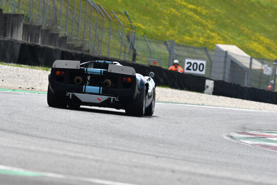 Scarperia, 5 April 2024: Lola T70 Mk 3 year 1967 in action during Mugello Classic 2024 at Mugello Circuit in Italy.