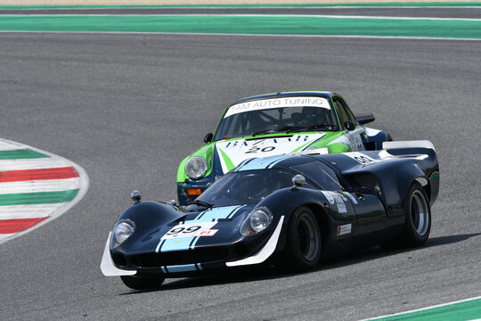 Scarperia, 5 April 2024: Lola T70 Mk 3 year 1967 in action during Mugello Classic 2024 at Mugello Circuit in Italy.