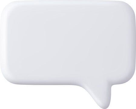 3d Blank speech bubble pin