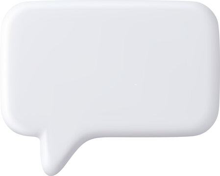3d Blank speech bubble pin