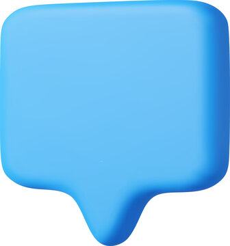 3d Blank speech bubble pin