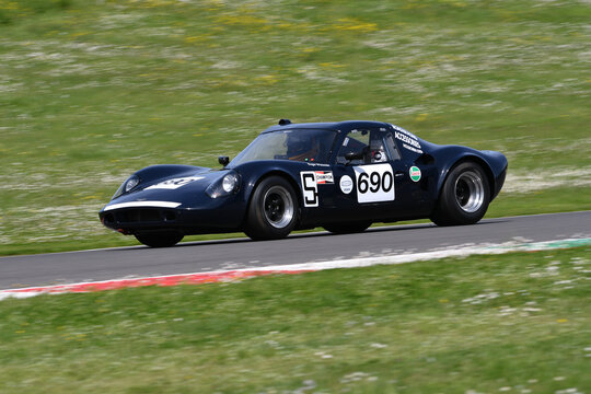 Scarperia, 5 April 2024: Chevron B8 year 1969 in action during Mugello Classic 2024 at Mugello Circuit in Italy.