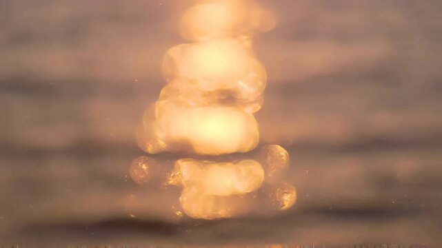 Scattered golden refractions in gold and bronze tones, modern abstract background bringing balance energy to advertising design work