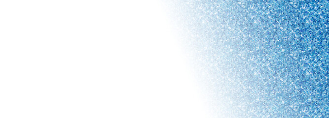 Blue glitter texture background with white gradient, shimmering light blue sparkles, festive holiday banner with copy space © Aftab Ahmed