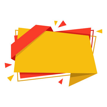 Bright Yellow Red Abstract Banner