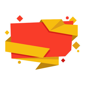 Orange Red Yellow Badge Banner