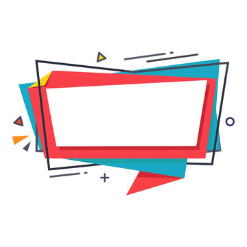 Red Blue Colorful Frame Template