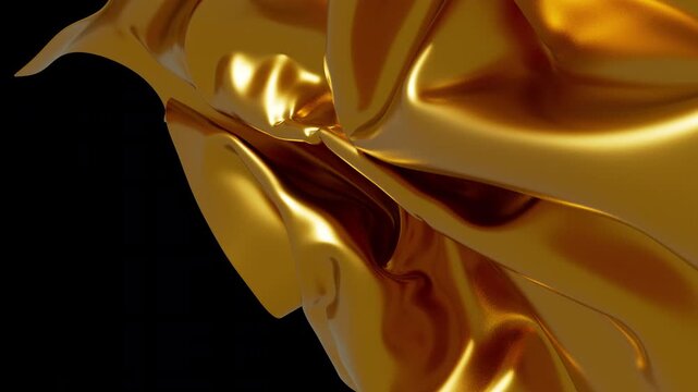 Abstract golden texture flowing seamlessly creating an opulent and elegant backdrop.