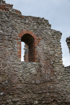 Old castle window on the castle.