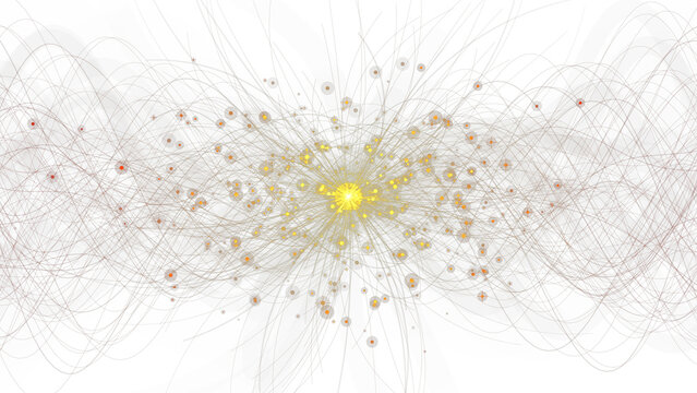 Mystical Golden Cosmic Energy Explosion in Dark Space - Stunning Astral Burst