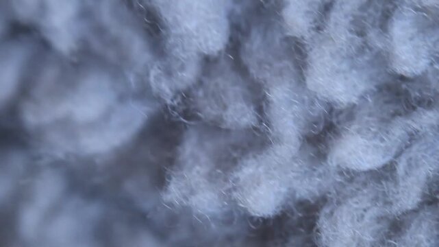 Close-up of soft textile fibers with motion and blur