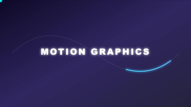 Motion animated title sequence with glowing neon sine wave line on dark purple animation 4k background