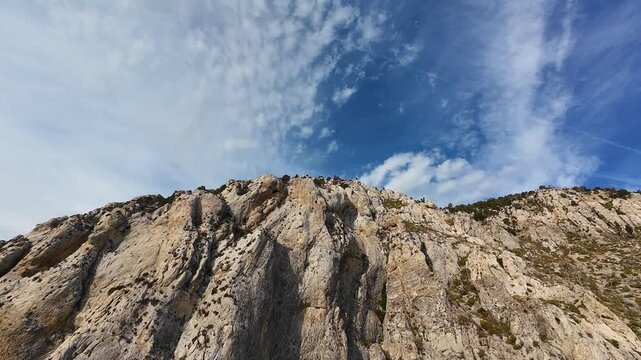 Aerial FPV Rocky Mountain Slopes Mt Charleston Fletcher Region Fly Through