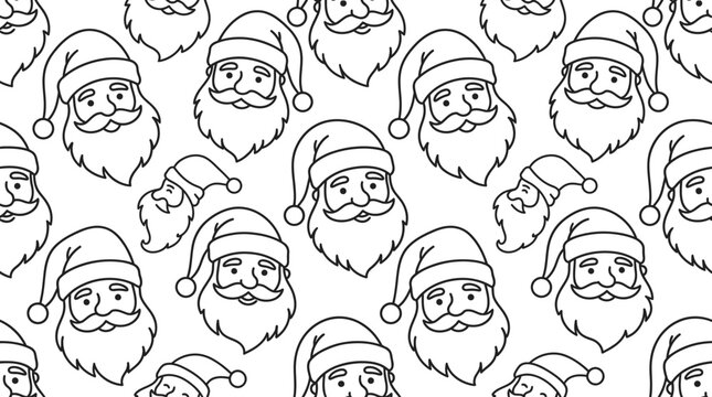 Santa Claus Face Pattern Isolated