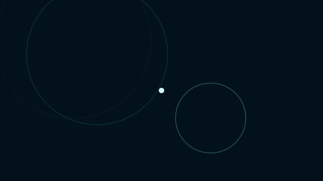 Minimalist abstract motion animation 4k background, with pulsing neon, circles and glowing, light point