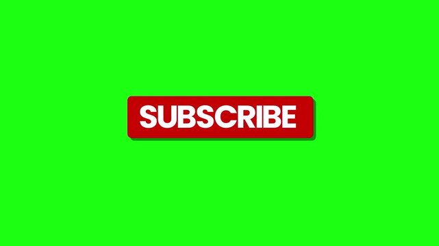 Subscribe Button Green Screen Animation &ndash; YouTube Social Media Call to Action