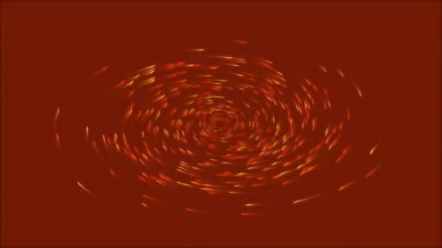 Abstract fiery orange vortex particle swirl background loop