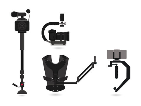 Camera rigging equipment for professional video production transparent background