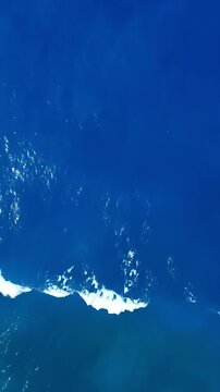Ocean Water Gently Undulating and Shifting in Color, Transitioning From Green to Deep Blue, Creating a Calming, Seamless Loop.