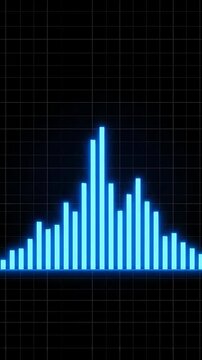 Animated Audio Waveform Visualization Pulsing and Expanding in a Looping Motion. Dynamic Data Display for Music and Sound.