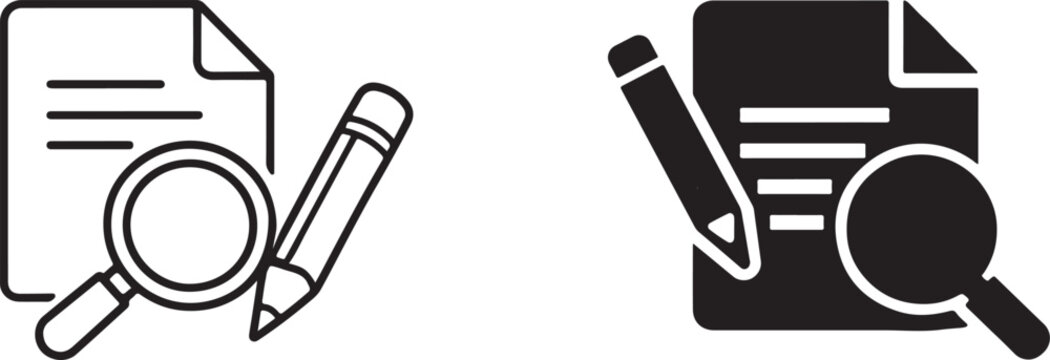 Black and white defining icon for concepts, labels, meanings, identity, classification, and visual communication