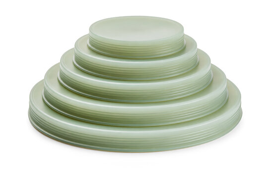 Reusable Silicone Lids Set for Bowls and Food Containers, Stretchable Kitchen Covers for Fresh Food Storage Isolated on White Background